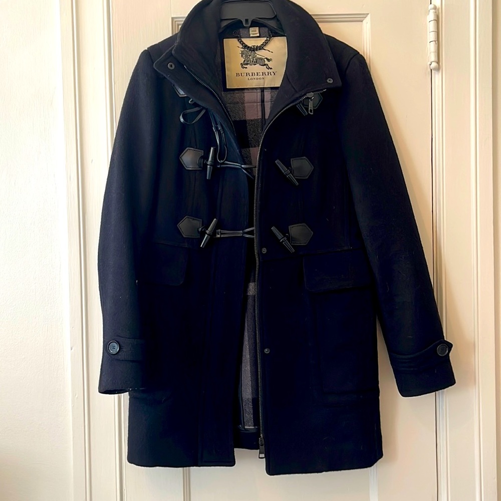 Black Burberry Pea Coat USA Size 6